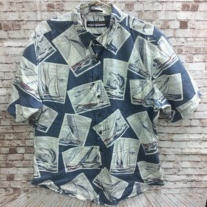 Reyn Spooner Sailboats Swordfish Hawaiian Shirt XL